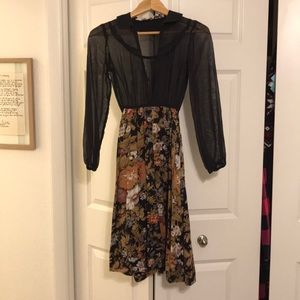 Vintage floral print dress